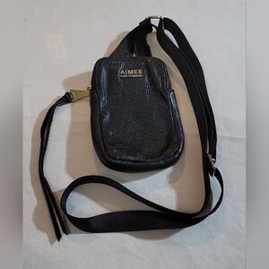 Aimee Kestenberg Black Textured Belt‎ Bag